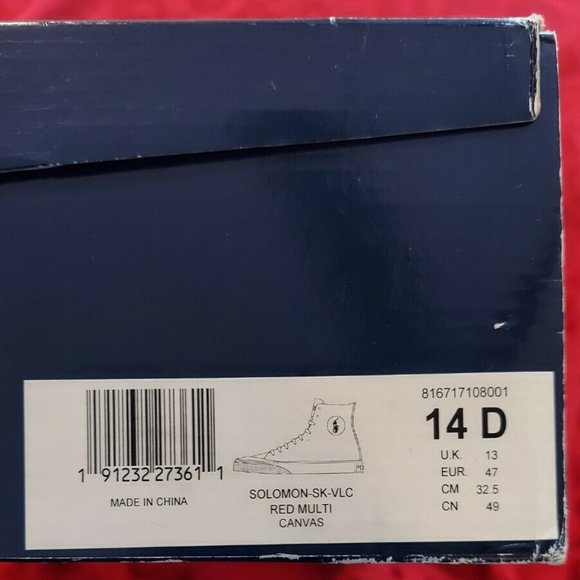 New Polo Ralph Lauren Solomon Canvas Shoes Suicide USA Flag Sui Ski Men's 14D - Picture 10 of 10